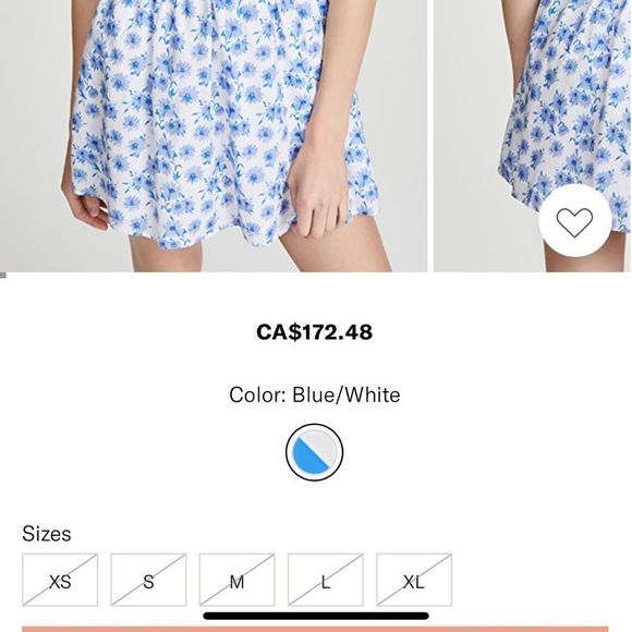 NWOT PLAYA LUCILA Short Coverup Floral Dress In Blue/White - Picture 2 of 7